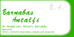 barnabas antalfi business card